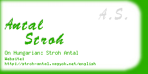 antal stroh business card